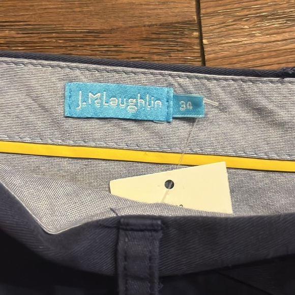 J. McLaughlin Oliver Short in Navy Blue with Novelty Bicycle Embroidery Size 34 - Picture 2 of 5